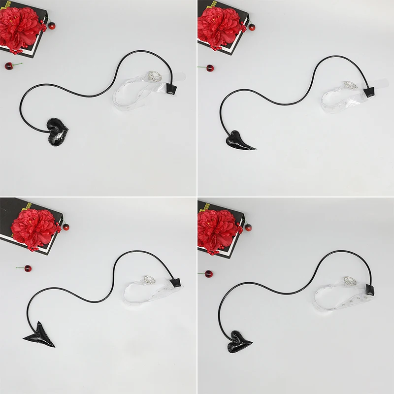 リトルデーモンスイートハートテールユニバーサルブラックバットテールウエストバンドアローハートスタイル調節可能なコスプレ衣装パーティーアクセサリー