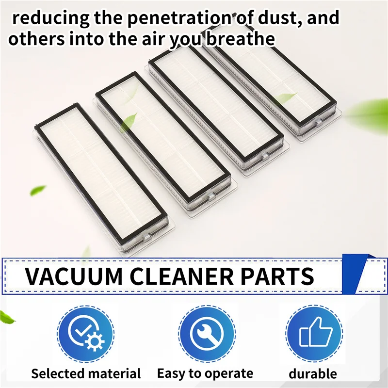 YCOC-Accessories Kit For Xiaomi Robot Vacuum X20+ / X20 Plus Main Side Brush Hepa Filter Mop Cloth Dust Bag Replacement Parts