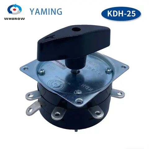 Welder Switch KDH-25/1*8 Contactor 8 Position 1 Pole 9 Pins 25A Welding Machine Rotary Selector Brass Pin Silver-plate