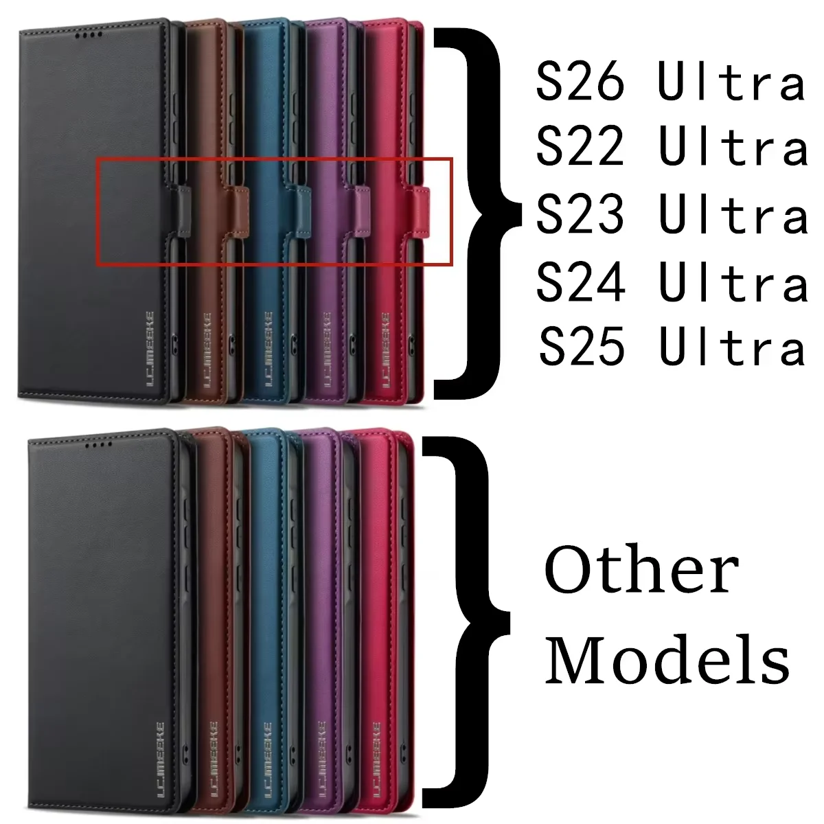 Flip Leather Case For Samsung Galaxy A15 A35 A55 A14 A34 A54 A56 A16 A36 A17 A57 S26 S25 S24 S23 Ultra S22 Plus FE Phone Cover