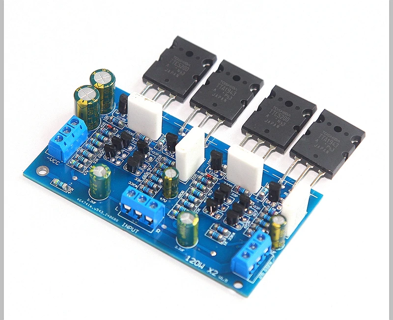 Dual channel HiFi audiophile level upgraded version high-power household 120W+120W amplifier board