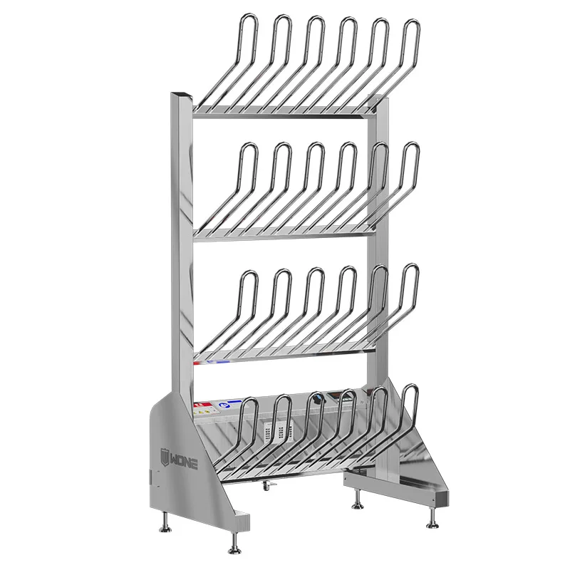 

United Food Safety Food Factory Boots Drying Rack Shoe Boot Disinfection Rack Shoe Drying Disinfection Machine Boot Drying Rack
