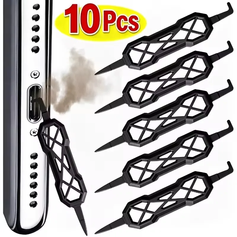 1/10Pcs 3D Printing Portable Charging Port Cleaner Dual-End USB C Phone Earbud Dust Remover Tool for USB-A USB-B USB-C Universal