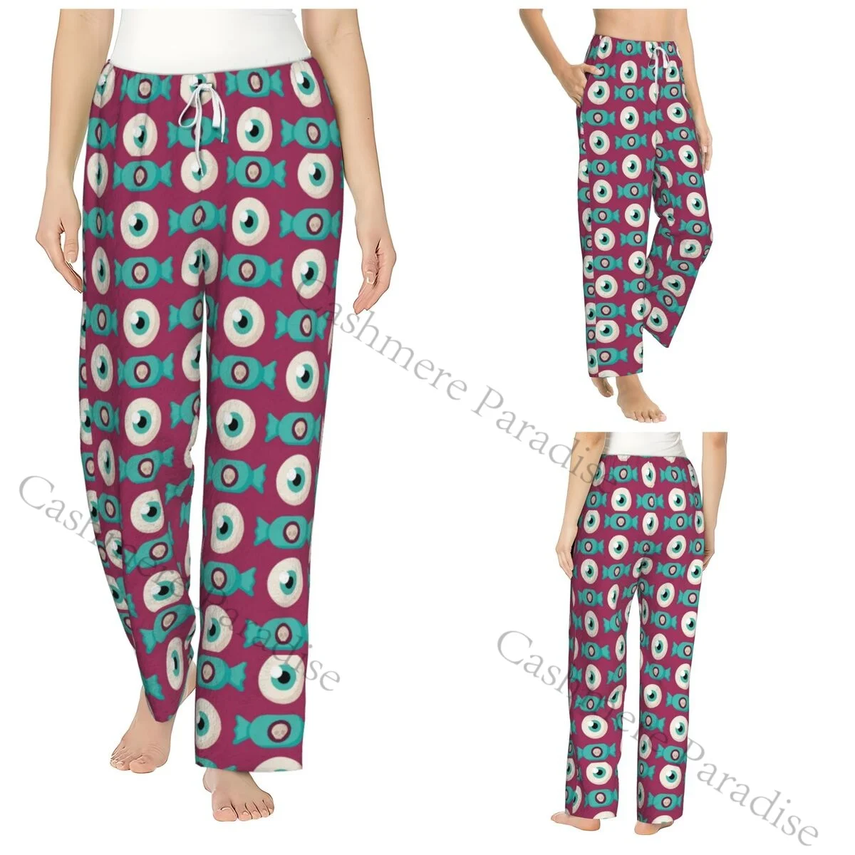 

Eye Cozy Flannel Pajama Pants for Women Sleep Bottoms Home Loungewear