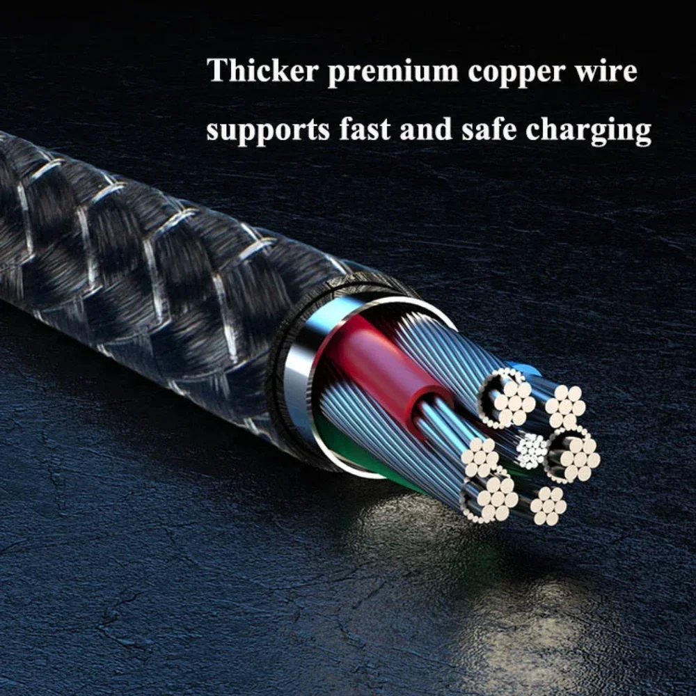 TKUKOS PD 60W 4 In 1 Quick Charging Data Cable Type C Lighting Micro USB Cable For iPhone iPad Huawei Xiaomi Samsung 1m wire