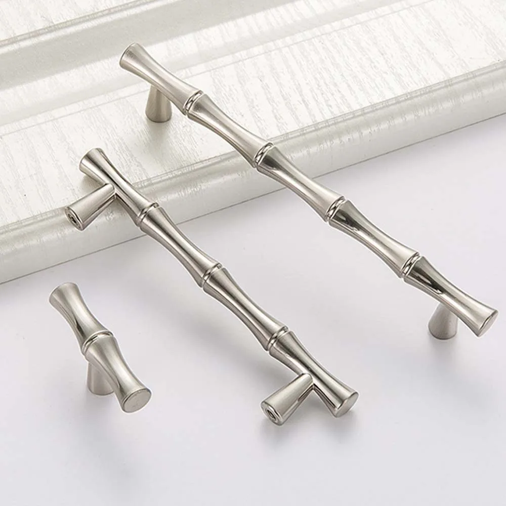 Minimalistischer, kreativer Schubladenmöbel im europäischen Stil, Zinklegierung, antiker Bambusgriff, Schrank, Kleiderschrank, Griff, Kommode, Türgriffe