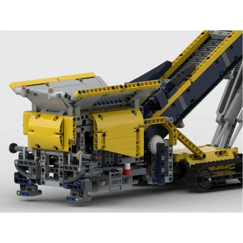 MOC-161055ClassicReplica de tolva móvil, cinta transportadora, bloque de construcción, modelo 1202 piezas MOC, juguete creativo de cumpleaños para niños