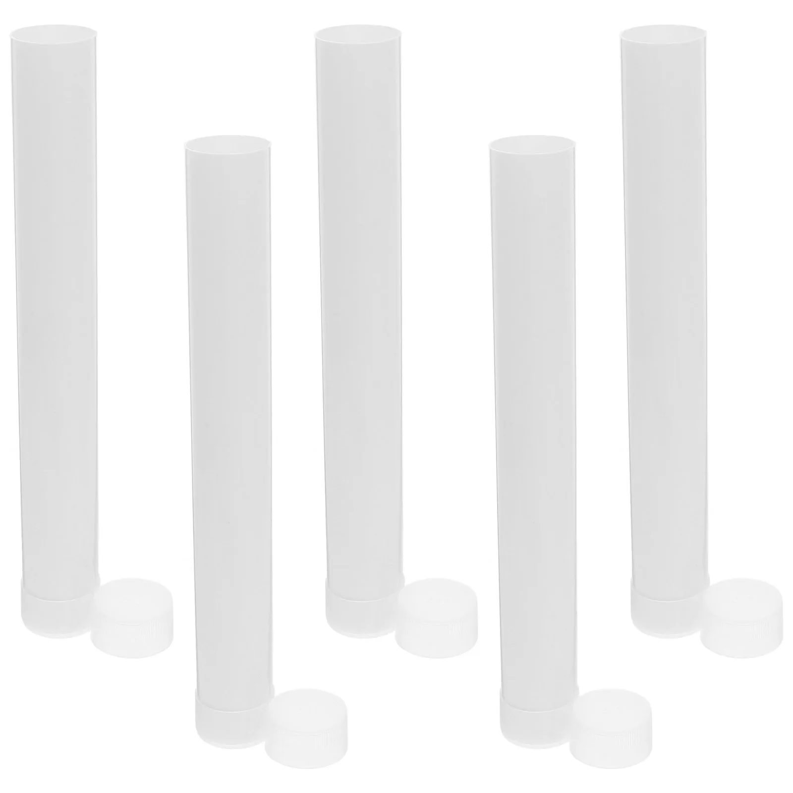 5개입 그림 보관 튜브 PVC 방수 포스터 홀더 31cm 길이 4cm 직경 문서 운반 보호 아트 튜브