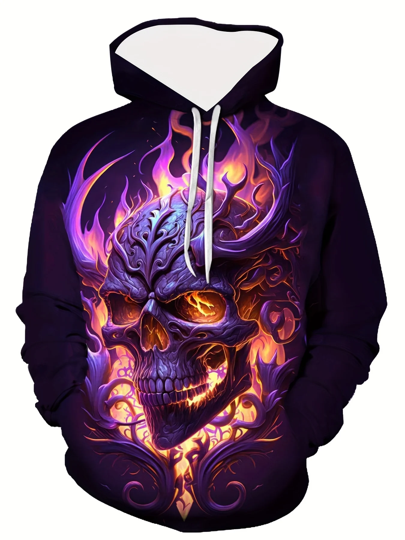 

New men's digital 3D full-body printed long-sleeved hoodie, street cool, trendy and comfortable kangaroo hoodie