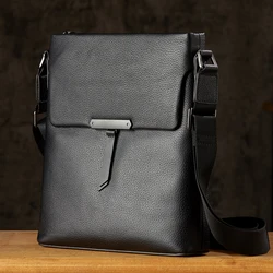 New Style Handmade Genuine Leather Male Shoulder Bag Cowhide Cross body Bag Business Office Messenger Bag Luxury Briefcase Men