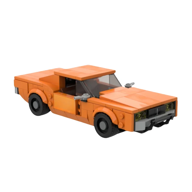 MOC building blocks toy Orange sports car model 326pcs Creative holiday gift boy birthday tabletop decoration