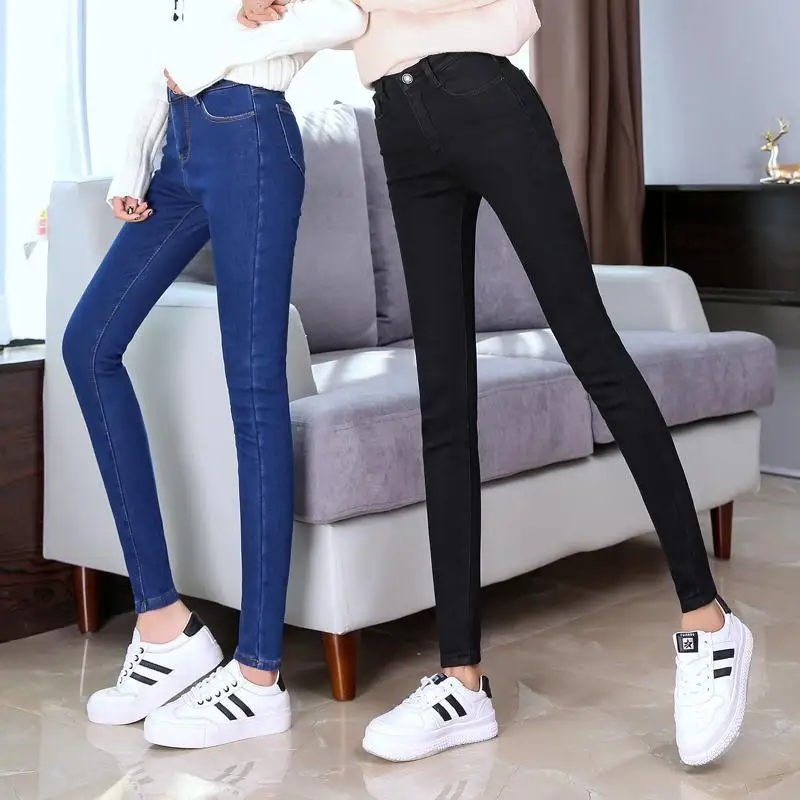 

Fashion Skinny Denim for Women Retro Stretch High Waist Stretchy Pants Pencil Casual Legging Skinny Trousers Vintage Jeans L56