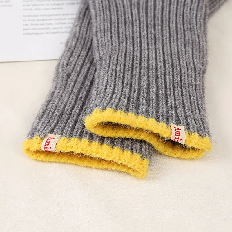 Frauen Winter Warme Gestrickte Volle Finger Handschuhe Solide Wolle Luxus Strass Mädchen Mode Touchscreen Fäustlinge Weibliche Drving – Detail 9