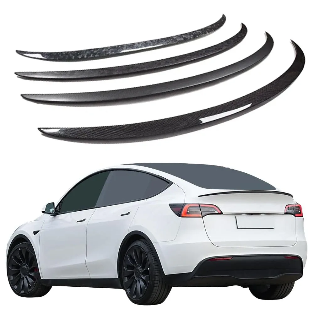 

real carbon fiber spoiler for tesla model y 2020 2021 2022 2023 2024 real carbon fibre original car spoiler lip wing accessories