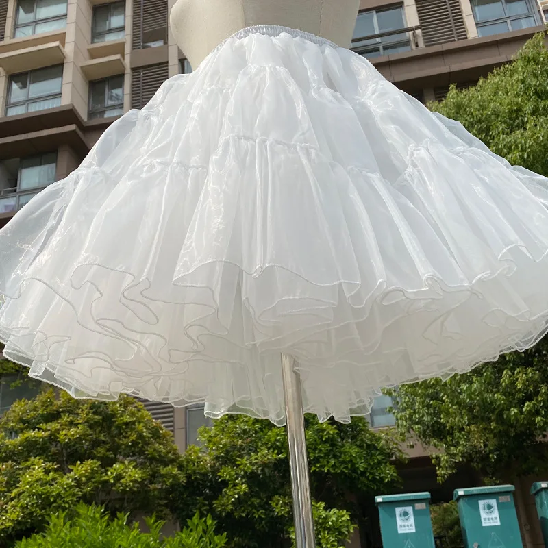 J24 Sweet Memory Lolita Cosplay Petticoat Half Skirt Colorful Tutu Skirt Party Dance Skirts Underskirt A-line Ball Petticoats