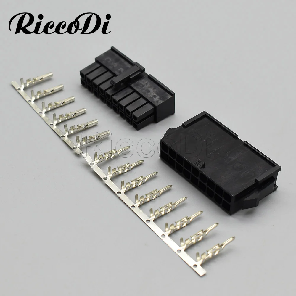 1-20Sets Black 2 Row 2x9Pin Way EPS ATX 4.2mm Pitch Male Female 5557 5559 Housing Connector For Computer