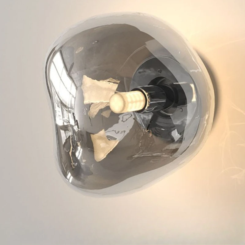 

Скандинавский минималистичный стеклянный настенный светильник для гостиной, спальни, фоновые настенные светильники