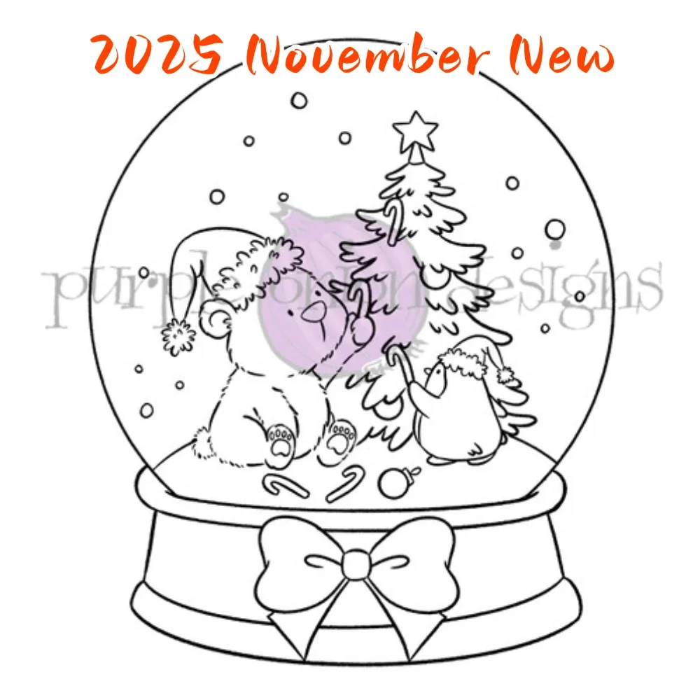 

Snowflake and Little Bear New 2025 metal cut dice and clear stamps scrapbooking to make paper engraving frames card craft set