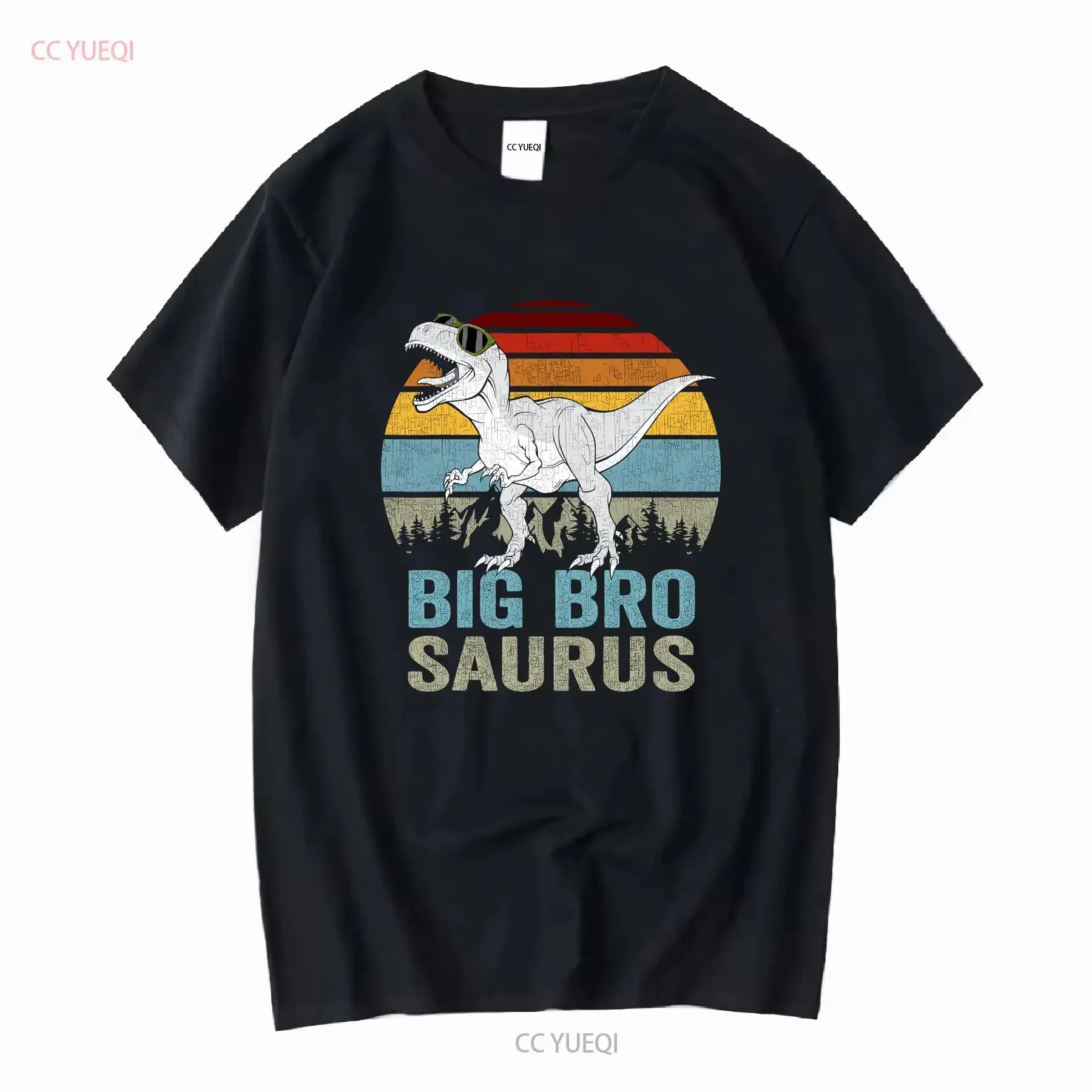 Bigbrosaurus T Rex Dino Big Bro Saurus Brother Boys Dinosaur Shirt long or short sleeves vintage Washed homme graphic