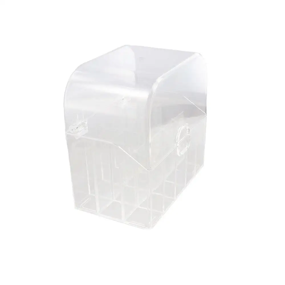 

Acrylic Makeup Storage Box With Lid Transparent Clear Dustproof Storage Box Durable Large Capacity Lip Gloss Container Household