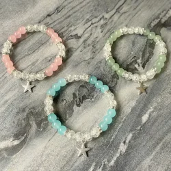 Matching trio green, blue, and pink 8mm glass bead ppg bracelets |friendship bracelets 1PCS