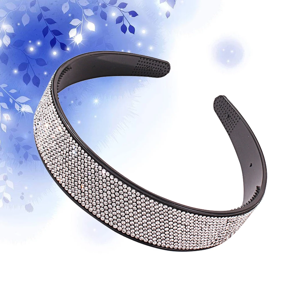 

1PC Exquisite Wide Rim Headband Gorgeous Crystal Hair Accessories Ideal for Weddings and Special Occasions