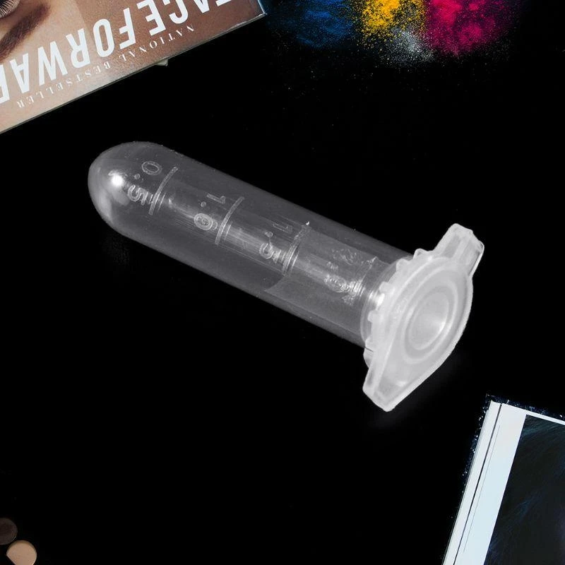 

100pcs 2ml Centrifuge Tubes Lid Graduated Scales for Labs School Experiment Round Bottom Student Teacher Use