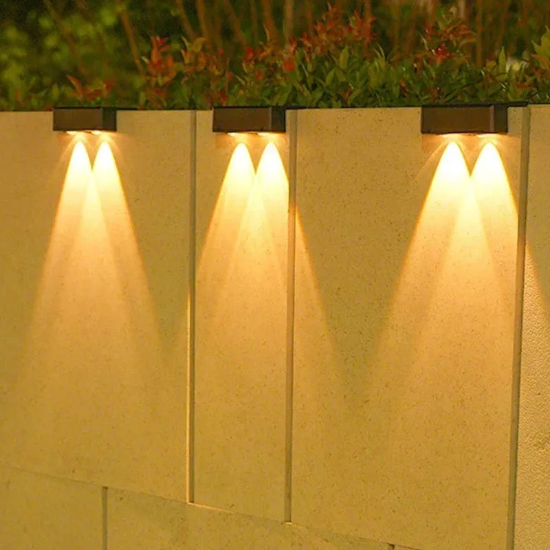 

Солнечные ступенчатые светильники Солнечные светильники для забора Уличные водонепроницаемые светодиодные настенные светильники для лестничного забора Ступенчатая дорожка Патио Палуба Пейзажный декор