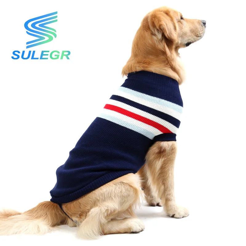 

SULEGR-Pet clothes, dog clothes, autumn and winter, Teddy Huskies, Labrador, Golden Hair, British style Big Dog Sweater