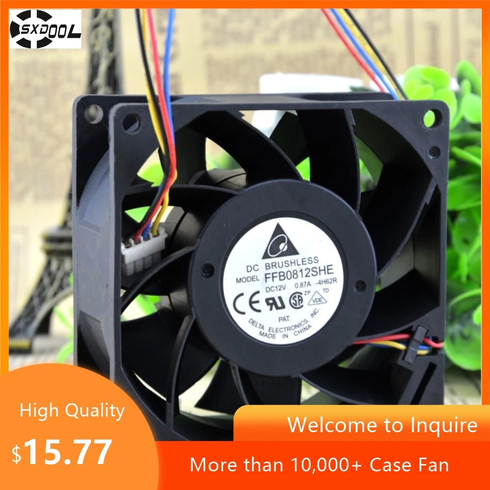 Voor Delta 8038 12 V 0.87A Dual Ball PWM Fan FFB0812SHE voor Hoge Luchtstroom Koeling in Netwerkapparatuur Voedingen