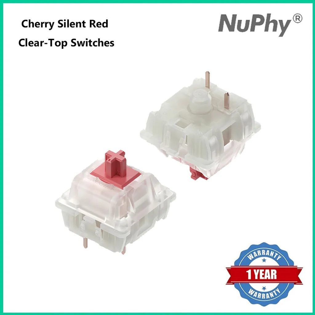 NuPhy Cherry Silent Red Clear-Top Switches (90PCS) 