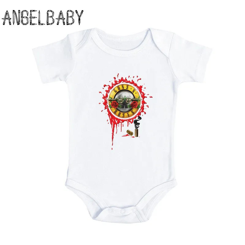 Infant Bodysuits Rock Band Gun N Roses Fashion Newborn Baby Romper Summer Jumpsuit Outfits Onesie Toddler Boys Girls Clothes