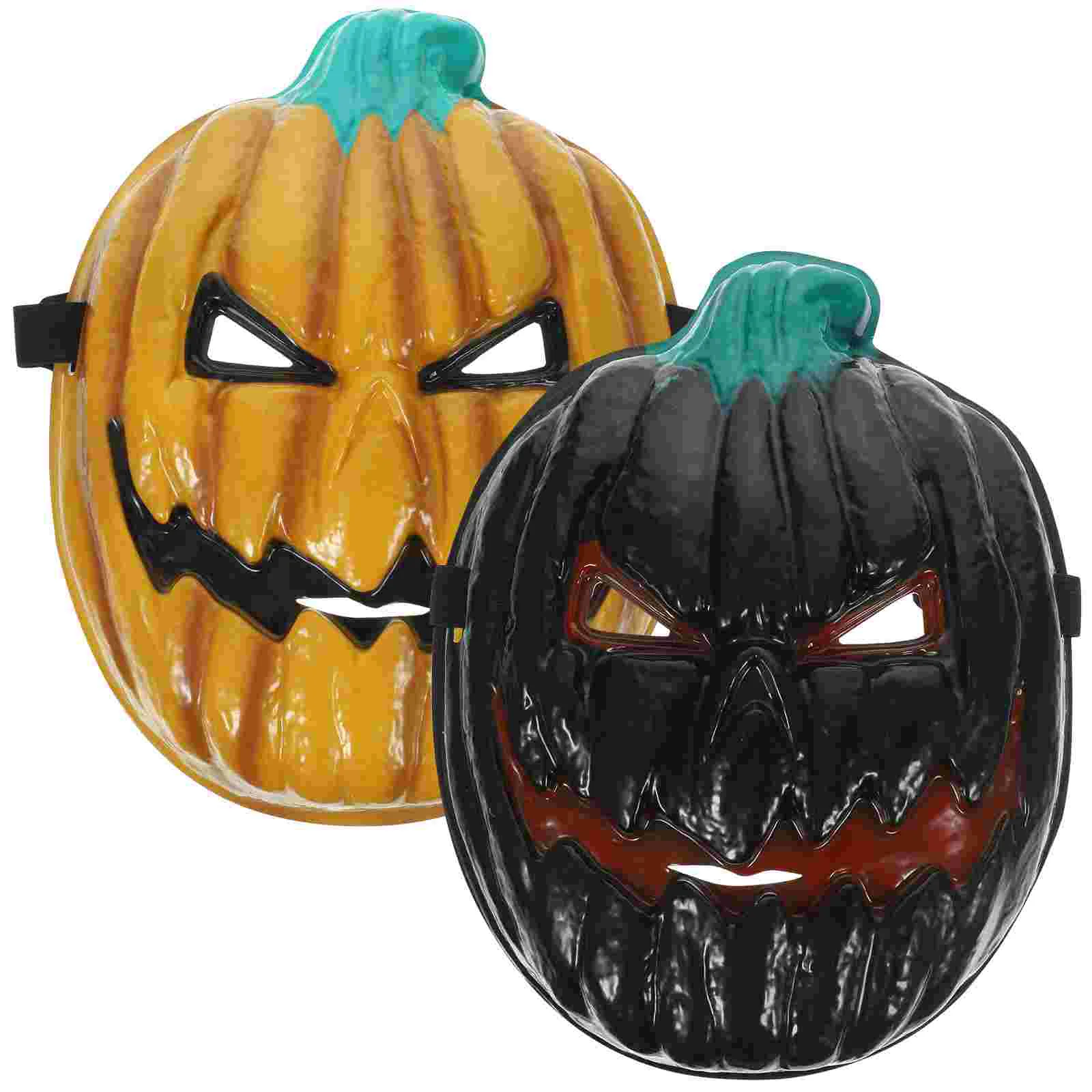 2PCS Halloween Ghost Festival Pumpkin Face Mask Pumpkin Mask Party Supplies for Carnival Cosplay Halloween