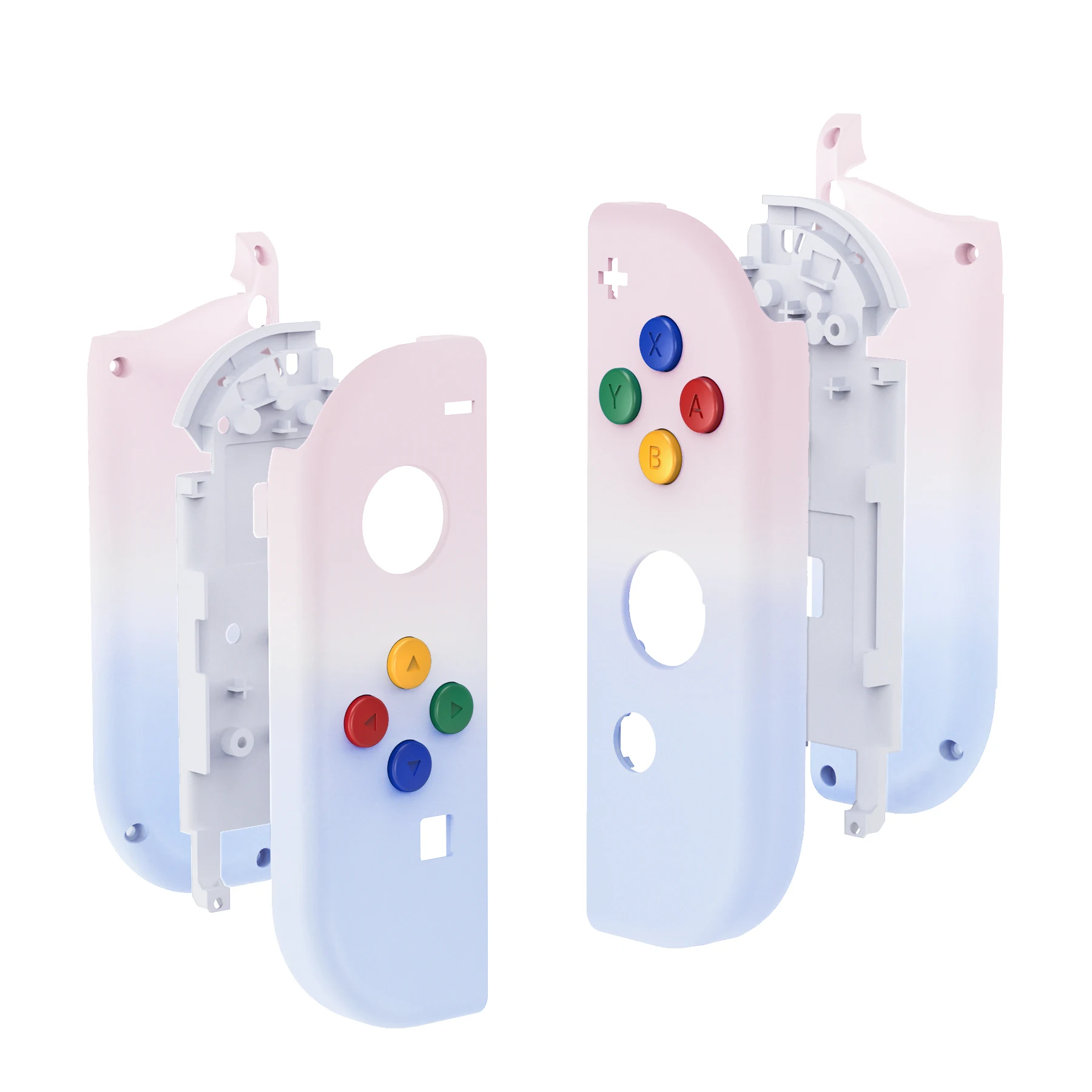 Capa de reposição eXtremeRate DIY para NS Switch e OLED JoyCon - Rosa Violeta