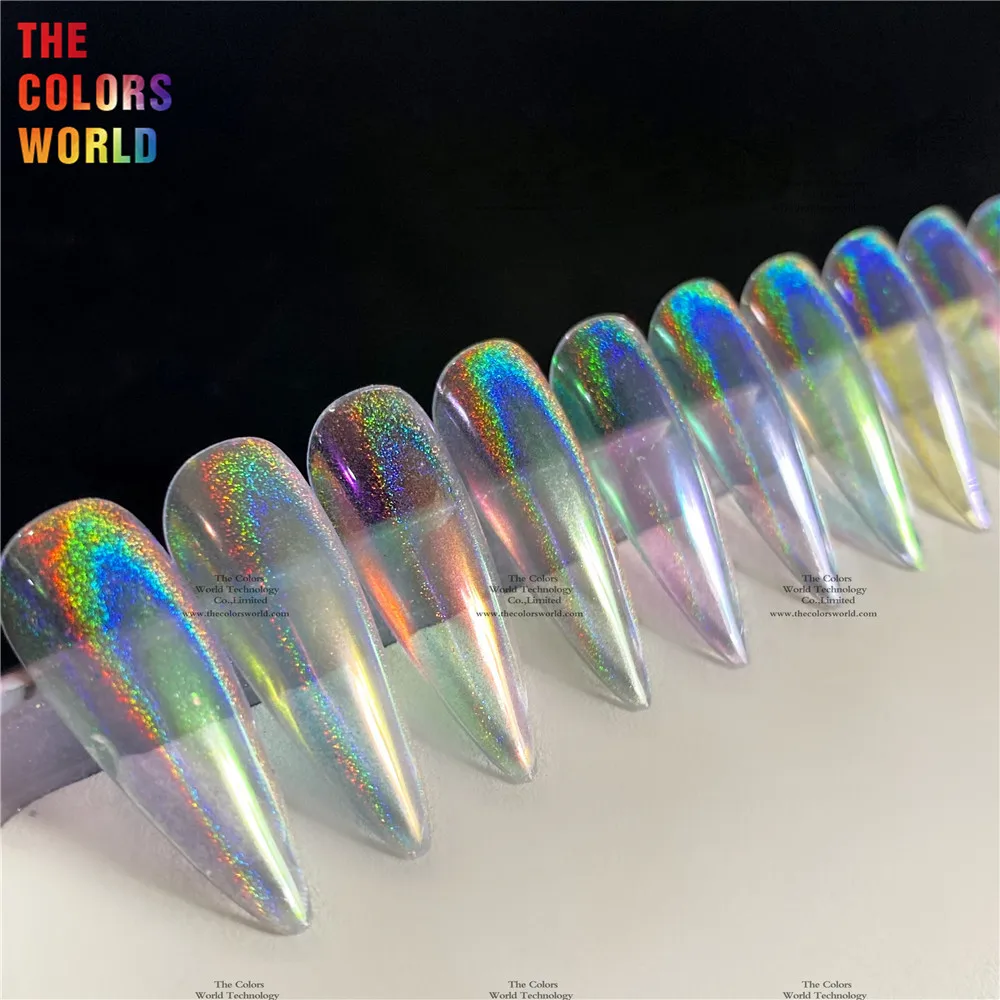 TCT-752 Unicorn High Shinning Holographic Chameleon Pigment Magic Rainbow Mirror Aurora Chrome Mermaid Color Shift Nails Powder