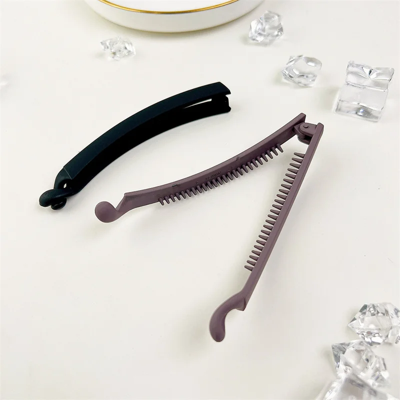 New Acrylic Banana Clips Elegant Women Vertical Banana Hair Clips Korean Ponytail Hairpin Barrettes Grils Hair Accessories