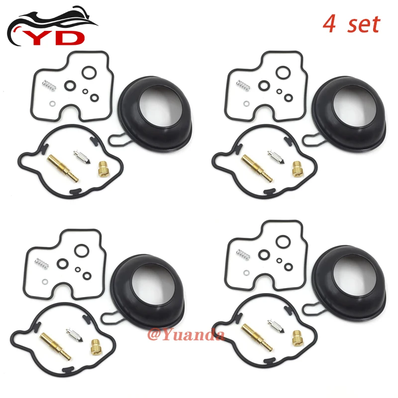 4 set For Honda CB600F 1998-2006 CB 600 CB600 F 600F Motorcycle carburetor repair kit plunger diaphragm