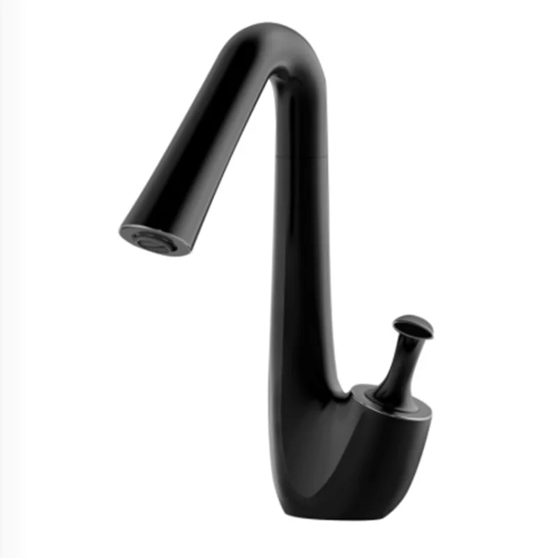Basin Faucet, Under Counter Basin Toilet Hot and Cold All Copper Bathroom Cabinet Rose Gold Faucet