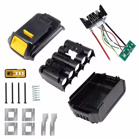 10-Core Battery Case for Dewalt 18V/20V Li-ion Battery Shell Box with BMS PCB Board Charging Protection (Case Only, No Battery)