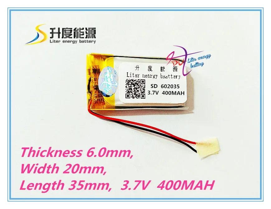 602035 400 mah pin xe nhà sản xuất pin lithium WiFi mp3 máy câu chuyện 3.7 V pin lithium polymer