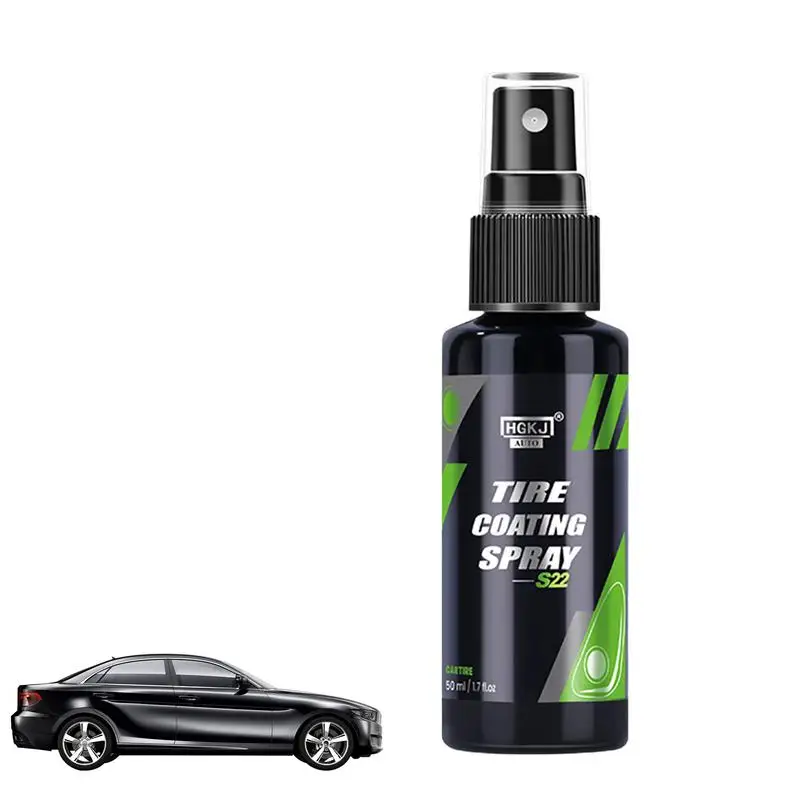 Tire Polish Car Tire Shine Tyre Gloss Spray 100ML Tire Glazing Keep Tire Black Rubber Protective Auto Tires Coating Car Tyre Wax