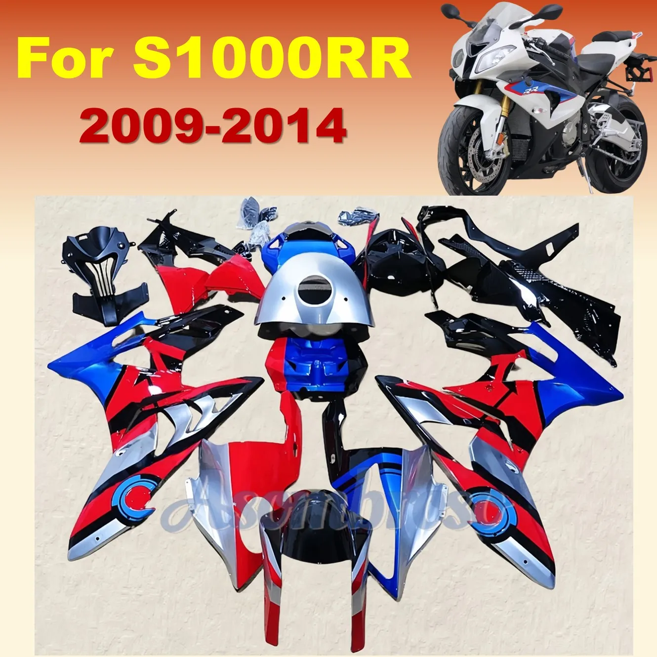 

New Style Motorcycle Full Fairings For S1000RR 2009 2010 2011 2012 2013 2014 S1000 RR 09-14 Brand fairing kit