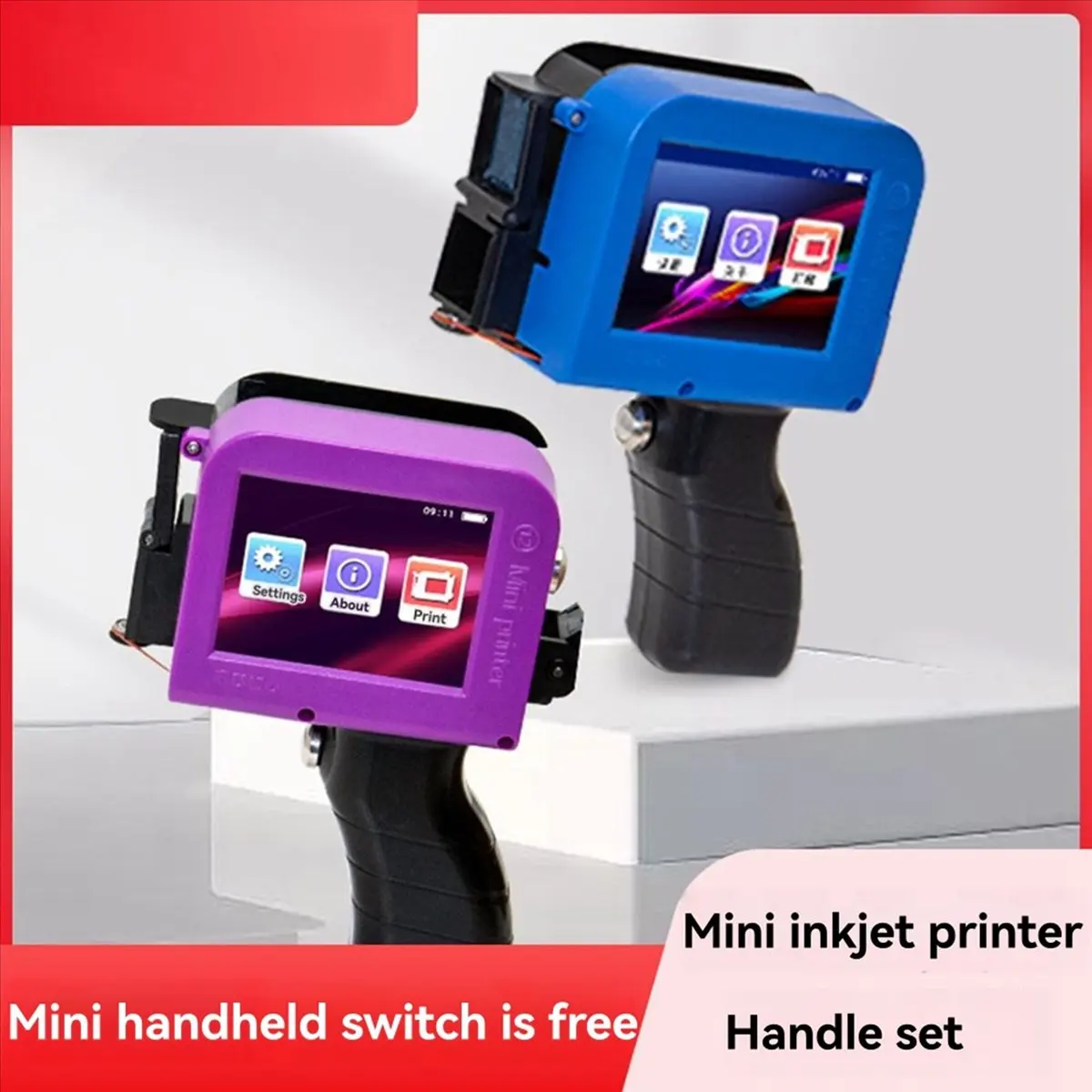 A10R Handheld Inkjet Printer Detachable Portable Smart Inkjet Coding Machine for Production Date QR Handheld Printer CP12