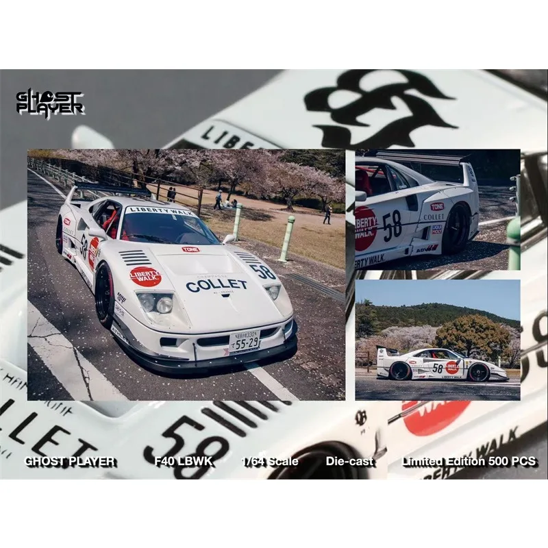 

[PreSale] GHOST PLAYER SW 1:64 RWB 993 heavenly GT Double Wing LBWK F40 58 Diecast Model Car