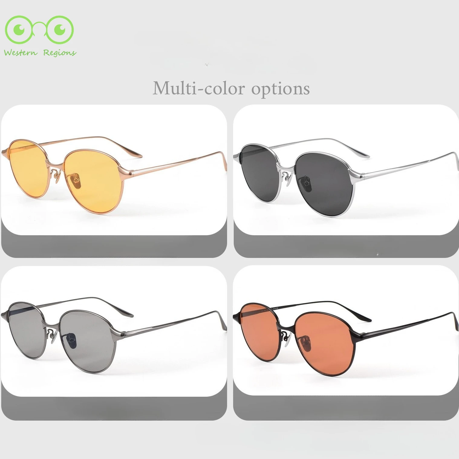 2025 نظارات شمسية من التيتانيوم النقي للرجال والنساء 173 نظارات شمسية كلاسيكية بيضاوية الاتجاه UV400 خفيفة للغاية للرجال مضادة للضوء الأزرق