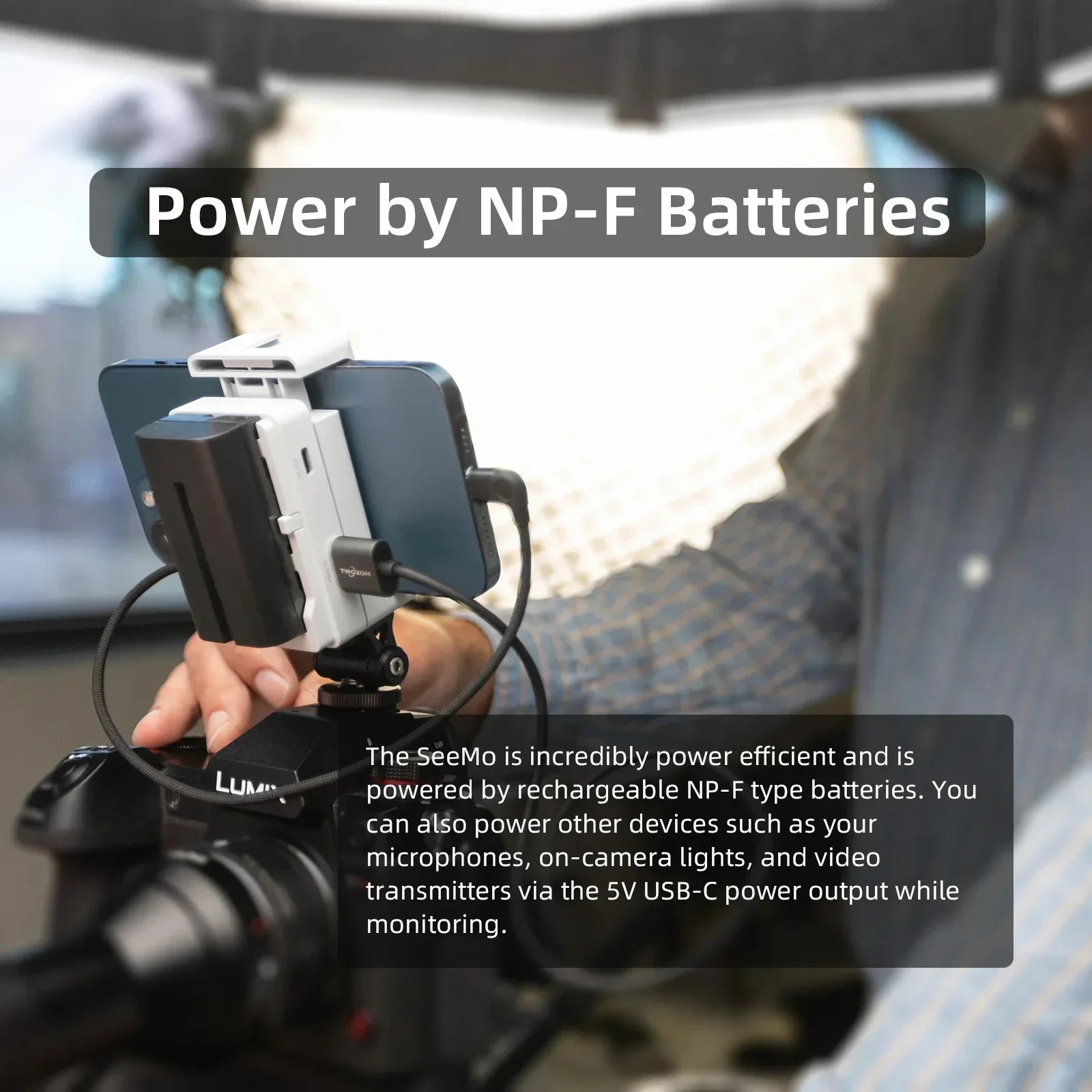 2025 Accsoon SeeMo HDMI إلى iOS USB-C مراقبة الفيديو آيفون آي باد 1080P @ 60fps إخراج الفيديو RTMP البث المباشر في الوقت الحقيقي