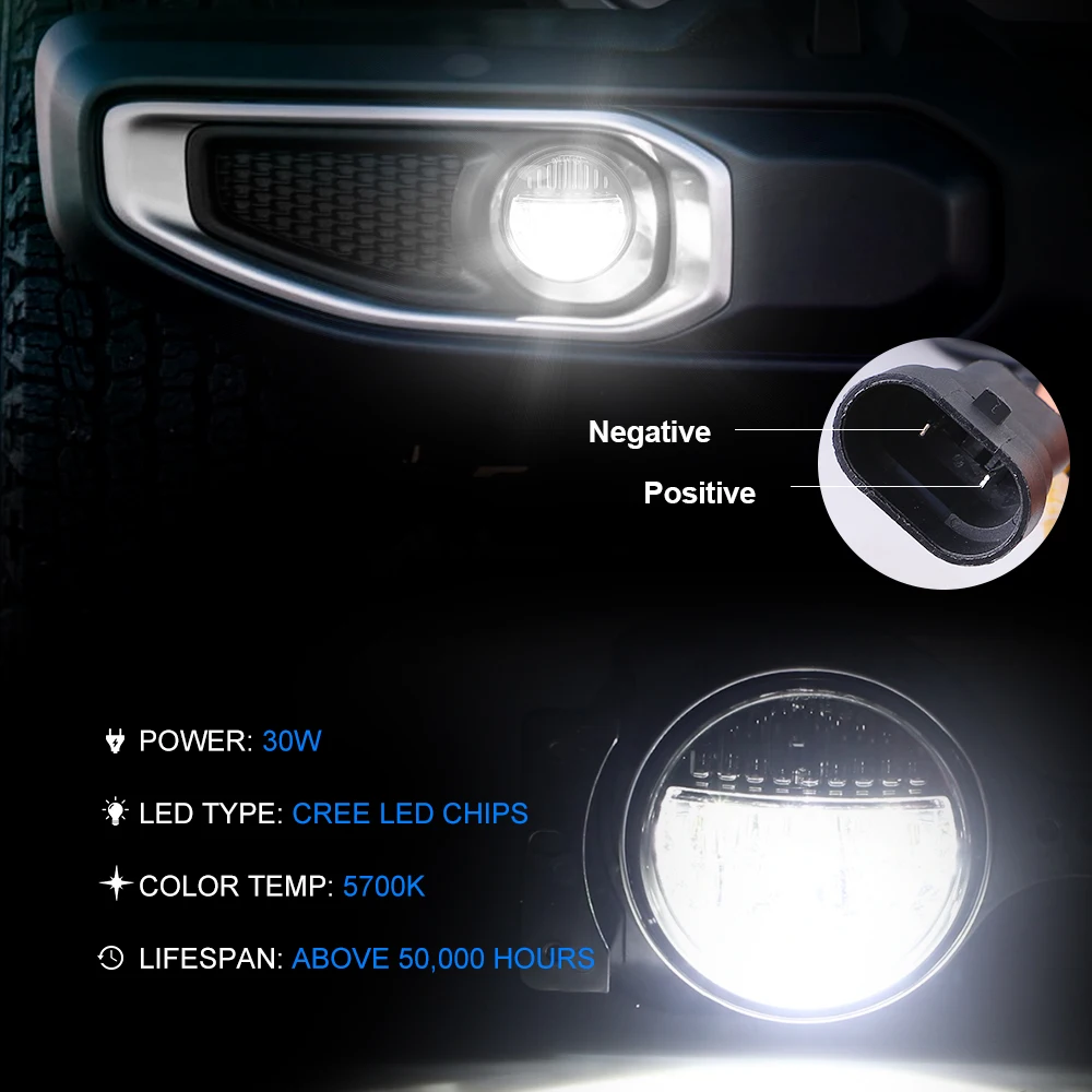 7 Inch LED Headlights Assembly with Hole DRL High Low Beam&4 Inch Fog Light Set For Jeep Wrangler JK 2007-2018 LJ CJ TJ 97-18