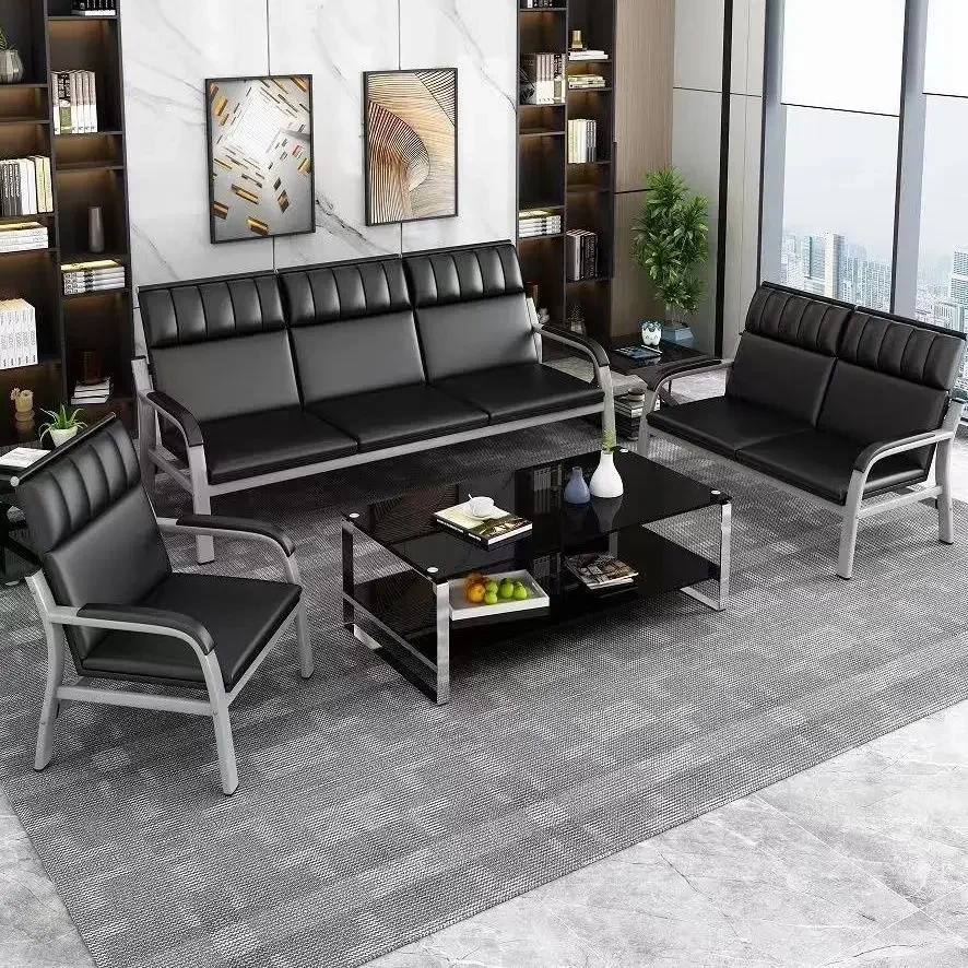 Bank waiting row chairs, bench chairs, public seats, office simplicity, small business reception, three-person sofa
