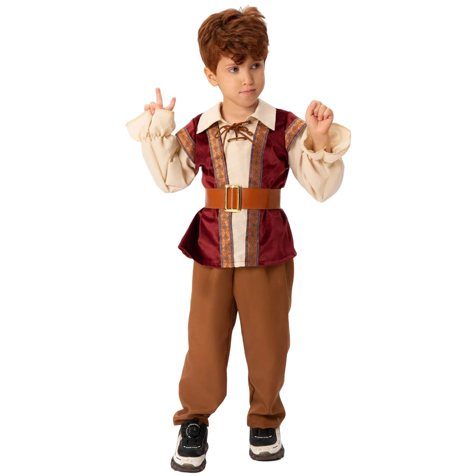 

Boys Suspender Outfit Carnival Medieval Retro Party Costume Stage Performance Costume Childrens 18 24 Month Boy Clothes