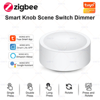 Tuya ZigBee Smart Knob Switch Wireless Scene Button Rotatable Dimmer Controller Switch Home Appliance Automation Linkage Remoter